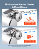 VEVOR Guindeau Électrique, 12 V CC, Guindeau Ancre de Bateau 7-9 m, Traction Maximale 260 kg, 600 W, Compatible avec Chaîne 6,35 mm ou Corde Nylon 14 et 16 mm, Construction en Acier Inoxydable 316 - image 6