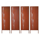 VEVOR Panneau Brise Vue Extérieur Métal 50x160 cm Paravent Extérieur Décoratif Autoportant, Écran d'Intimité, Séparation de Jardin, Acier au Carbone, Piquets de Sol, Motifs Naturels Ajourés, Lot de 4 - image 2