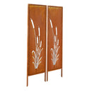 VEVOR Panneau Brise Vue Extérieur Métal 50x160 cm Paravent Extérieur Décoratif Autoportant, Séparation de Jardin, Écran d'Intimité, Acier au Carbone, Piquets de Sol, Motifs Naturels Ajourés, Lot de 2 - image 10