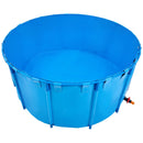 VEVOR Bassin à Poissons Hors Sol, Capacité 4550 L, Étang à Poissons en Toile PVC, avec Cadre Stable en Plastique et Vanne de Vidange, pour Aquaculture, Élevage de Poissons Rouges, Carpes, Koïs, Bleu - image 10