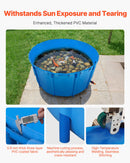 VEVOR Bassin à Poissons Hors Sol, Capacité 4550 L, Étang à Poissons en Toile PVC, avec Cadre Stable en Plastique et Vanne de Vidange, pour Aquaculture, Élevage de Poissons Rouges, Carpes, Koïs, Bleu - image 4