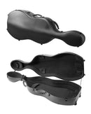 VEVOR Étui pour Violoncelle 4/4, en Fibre de Carbone Composite, Léger et Portable, Doublure en Peluche, Double Bandoulière, Anti-rayures, Forme Violoncelle Professionnelle, Transport Confortable, Noir