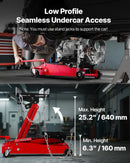 VEVOR Cric de Transmission à Profil Bas Capacité 450 kg, Cric de Fosse avec Hauteur de Levage 16-64 cm, Roues Avant Pivotantes à 360°, Support Boîte de Vitesse pour Garage Atelier Réparation - image 3