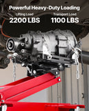 VEVOR Cric de Transmission à Profil Bas Capacité 1 T, Cric de Fosse avec Hauteur de Levage 18,5-70 cm, Roues Pivotantes Flexibles à 360°, Support Boîte de Vitesse pour Garage Atelier Réparation - image 4