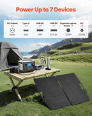 VEVOR Station Électrique Portable 600 W Générateur Solaire Portable Panneau Solaire 100 W Batterie Secours LiFePO4 493 Wh pour Urgence Domestique, Camping, Voyage Camping-car, avec 7 Ports de Sortie - image 7