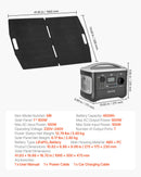 VEVOR Station Électrique Portable 600 W Générateur Solaire Portable Panneau Solaire 100 W Batterie Secours LiFePO4 493 Wh pour Urgence Domestique, Camping, Voyage Camping-car, avec 7 Ports de Sortie - image 8
