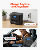VEVOR Station Électrique Portable 1800 W Générateur Solaire Portable 1008 Wh Batterie Secours LiFePO4 pour Urgence Domestique, Camping, Voyage Camping-car, 8 Ports Sortie, Panneau Solaire Non Inclus - image 7