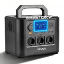 VEVOR Station Électrique Portable 1200 W Générateur Solaire Portable 806 Wh Batterie Secours LiFePO4 pour Urgence Domestique, Camping, Voyage Camping-car, 9 Ports de Sortie, Panneau Solaire Non Inclus - image 2