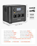 VEVOR Station Électrique Portable 1200 W Générateur Solaire Portable 806 Wh Batterie Secours LiFePO4 pour Urgence Domestique, Camping, Voyage Camping-car, 9 Ports de Sortie, Panneau Solaire Non Inclus - image 8