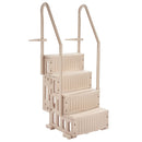 VEVOR Escalier de Piscine en Plastique avec 2 Rampes, 4 Marches Antidérapantes, Capacité de Charge 181,4 kg, pour Piscines Creusées Hors Sol 122-137 cm, Terrasse, Maison, Intérieur, Extérieur, Taupe - image 12