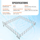 VEVOR Clôture de Piscine, Barrière de Piscine Creusée 1,21x32,91 m Clôture Amovible de Sécurité Pliable Tige en Aluminium Tissu Maille PVC Teslin 340 g/m² pour Protection Enfants Animaux Domestiques - image 8