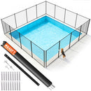 VEVOR Clôture de Piscine, Barrière de Piscine Creusée 1,21x14,63 m Clôture Amovible de Sécurité Pliable Tige en Aluminium Tissu Maille PVC Teslin 340 g/m² pour Protection Enfants Animaux Domestiques - image 2