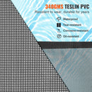 VEVOR Clôture de Piscine, Barrière de Piscine Creusée 1,21x21,95 m Clôture Amovible de Sécurité Pliable Tige en Aluminium Tissu Maille PVC Teslin 340 g/m² pour Protection Enfants Animaux Domestiques - image 5
