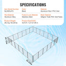 VEVOR Clôture de Piscine, Barrière de Piscine Creusée 1,21x21,95 m Clôture Amovible de Sécurité Pliable Tige en Aluminium Tissu Maille PVC Teslin 340 g/m² pour Protection Enfants Animaux Domestiques - image 8