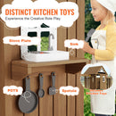 VEVOR Kit Portique Balançoire en Bois 9-en-1, Aire de Jeux avec 2 Balançoires, Barre Trapèze, Toboggan, Grand Fort Supérieur avec Jouets de Cuisine, Échelle Plate, Mur d'Escalade, Table de Pique-Nique - image 6
