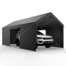 VEVOR Tente Garage, 3,05 x 6,09 m, Carport Abri de Voiture Extérieur avec Parois Latérales Amovibles et Portes, Résistant aux UV et à l'Eau, Protection Toutes Saisons pour Automobile et Bateau, Gris - image 10