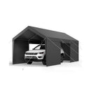 VEVOR Tente Garage, 3,65 x 6,09 m, Carport Abri de Voiture Extérieur avec Parois Latérales Amovibles et Portes, Résistant aux UV et à l'Eau, Protection Toutes Saisons pour Automobile et Bateau, Gris - image 2