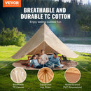 VEVOR Tente Cloche en Toile 3 m Tente de Yourte 4 Saisons Tente de Camping Familial avec Trou de Poêle à Bois, Sacs de Rangement pour Glamping Jusqu'à 4 Personnes, Groupes en Plein Air, Fête, Chasse - image 3
