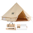 VEVOR Tente Cloche en Toile 5 m Tente de Yourte 4 Saisons Tente de Camping Familial avec Trou de Poêle à Bois, Sacs de Rangement pour Glamping Jusqu'à 8 Personnes, Groupes en Plein Air, Fête, Chasse - image 10