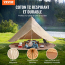 VEVOR Tente Cloche en Toile 5 m Tente de Yourte 4 Saisons Tente de Camping Familial avec Trou de Poêle à Bois, Sacs de Rangement pour Glamping Jusqu'à 8 Personnes, Groupes en Plein Air, Fête, Chasse - image 3