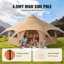 VEVOR Tente Cloche en Toile 5 m Tente de Cirque 4 Saisons Tente de Camping Familial avec Trou de Poêle à Bois et Sacs de Rangement pour Glamping Jusqu'à 8 Personnes, Groupes en Plein Air, Fête, Chasse - image 5