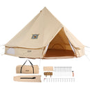VEVOR Tente Cloche en Toile 6 m Tente de Yourte 4 Saisons Tente de Camping Familial avec Trou de Poêle à Bois, Sacs de Rangement pour Glamping Jusqu'à 10 Personnes, Groupes en Plein Air, Fête, Chasse - image 10