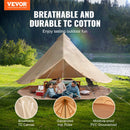 VEVOR Tente Cloche en Toile 6 m Tente de Yourte 4 Saisons Tente de Camping Familial avec Trou de Poêle à Bois, Sacs de Rangement pour Glamping Jusqu'à 10 Personnes, Groupes en Plein Air, Fête, Chasse - image 3