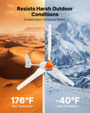VEVOR Éolienne 24 V 1200 W Kit Générateur Éolien Contrôleur Éolien-solaire, pour Camping-car, Bateau, Maison, Ferme, Synchrone Triphasé AC à Aimants Permanents Stable, avec 3 Pales, Mât Non Inclus - image 7
