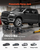 VEVOR Pont Élévateur Pneumatique 5 T jusqu'à 320 mm, Cric Pneumatique pour Voiture avec Rampe d'Extension 2 Kits, Cales de Roue et Rehausseurs, Plate-forme de Levage pour Réparation SUV Garage - image 3