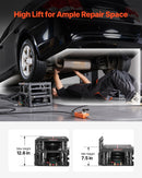 VEVOR Pont Élévateur Pneumatique 5 T jusqu'à 320 mm, Cric Pneumatique pour Voiture avec Rampe d'Extension 2 Kits, Cales de Roue et Rehausseurs, Plate-forme de Levage pour Réparation SUV Garage - image 4