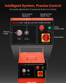 VEVOR Machine de Projection de Glace Sèche, Capacité 5 kg, Machine de Nettoyage Cryogénique 4 Buses, Pression Quantité Réglables, Nettoyeur à Jet Mobile pour Auto, Navire, Aviation, Produits Chimiques - image 5
