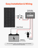 VEVOR Panneau Solaire Monocristallin 200 W Panneau Photovoltaïque Haut Rendement 23 % pour Hors Réseau Toit Plat Voiture, Bateau, Camping-car, avec Sortie MC4 Stable, Cadre en Aluminium, Étanche IP65 - image 4