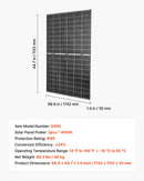 VEVOR Panneau Solaire Monocristallin 400 W x 2 Panneau Photovoltaïque Bifacial pour Hors Réseau Toit Plat Voiture Bateau Camping-car, Haut Rendement 24 %, IP65, avec Sortie MC4, Cadre en Aluminium - image 8