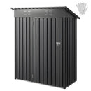 VEVOR Abri de Jardin en Métal, 153,3 x 87,6 cm, Abri de Rangement d'Extérieur, avec Porte Verrouillable, Toit en Pente, Cabine de Jardin, pour Stockage d'Outils, de Vélos, Étagères, Poubelles, Gris - image 2