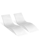 VEVOR Bain de soleil, lot de 2, chaise longue pour profondeurs d'eau jusqu'à 12,7 cm, transat fixées dans les piscines et flottantes sur l'eau, pour bronzage au bord de la piscine et sur la terrasse
