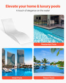 VEVOR Bain de soleil, lot de 2, chaise longue pour profondeurs d'eau jusqu'à 12,7 cm, transat fixées dans les piscines et flottantes sur l'eau, pour bronzage au bord de la piscine et sur la terrasse - image 7