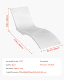 VEVOR Bain de soleil, lot de 2, chaise longue pour profondeurs d'eau jusqu'à 12,7 cm, transat fixées dans les piscines et flottantes sur l'eau, pour bronzage au bord de la piscine et sur la terrasse - image 8