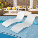 VEVOR Bain de soleil, lot de 2, chaise longue pour profondeurs d'eau jusqu'à 12,7 cm, transat fixées dans les piscines et flottantes sur l'eau, pour bronzage au bord de la piscine et sur la terrasse - image 9