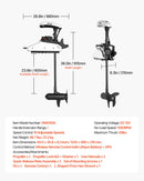 VEVOR Moteur de Bateau de Pêche à la Traîne, Poussée 25 kg,​ Moteur Hors-bord Électrique 12 V avec GPS, Tige 915 mm, 10 Vitesses, Télécommande, Indicateur de Batterie LCD, pour Kayak, Eau Douce Salée - image 8