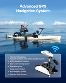 VEVOR Moteur de Bateau de Pêche à la Traîne, Poussée 25 kg,​ Moteur Hors-bord Électrique 12 V avec GPS, Tige 1370 mm, 10 Vitesses, Télécommande, Indicateur de Batterie LCD, pour Kayak, Eau Douce Salée - image 4