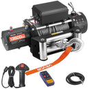 VEVOR Treuil Électrique 12 V CC 6100 kg avec Câble en Acier Φ 9,5 mm x 24 m, Télécommande sans Fil et Filaire, Étanchéité IP55, pour Remorquage de SUV, Jeep, Remorque, Bateau, Véhicule Tout-terrain