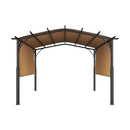 VEVOR Pergola Arquée Rétractable, 3048x3048 mm, Pergola Extérieur à Toit Arqué en Métal avec Auvent Pare-soleil, Grand Abri Ombragé de Patio Robuste, pour Terrasse, Arrière-cour, Jardin, Bord Piscine - image 12