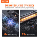 VEVOR Soudeuse fibre optique 4 moteurs, épisseuse fusion fibre optique à alignement de gaine, épissage 6s, chauffage 13s, écran tactile 5", support de fibre 3 en 1, batterie 7800mAh pour SM MM DS NZDS - image 3