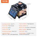 VEVOR Soudeuse fibre optique 4 moteurs, épisseuse fusion fibre optique à alignement de gaine, épissage 6s, chauffage 13s, écran tactile 5", support de fibre 3 en 1, batterie 7800mAh pour SM MM DS NZDS - image 8