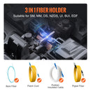 VEVOR Soudeuse fibre optique 6 moteurs, épisseuse fusion fibre optique à alignement de noyau, épissage 6s, chauffage 13s, écran tactile 5", support de fibre 3 en 1, batterie 7800mAh pour SM MM DS NZDS - image 6