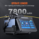 VEVOR Soudeuse fibre optique 6 moteurs, épisseuse fusion fibre optique à alignement de noyau, épissage 6s, chauffage 13s, écran LCD 5", support de fibre 3 en 1, batterie 7800 mAh pour SM MM DS NZDS - image 4