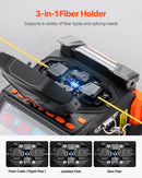 VEVOR Soudeuse Fibre Optique 6 Moteurs Épisseuse Fusion Fibre Optique Alignement Noyau Gaine, Épissage 6 s Chauffage 13 s, Écran Tactile, Support de Fibres 3 en 1, Batterie 7800 mAh pour SM MM DS NZDS - image 6