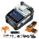 VEVOR Soudeuse Fibre Optique 6 Moteurs Épisseuse Fusion Épissage Rapide 6 s compatible SM MM DS NZDS, Alignement Cœur, Chauffage 15 s, 7800 mAh, Écran Tactile 5 pouces, Porte-fibre 3-en-1, Bluetooth