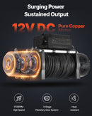 VEVOR Treuil Électrique 12 V CC 6100 kg avec Corde Synthétique Φ 9,5 mm x 26 m, Télécommande sans Fil et Filaire, Étanchéité IP55, pour Remorquage de SUV, Jeep, Remorque, Bateau, Véhicule Tout-terrain - image 4