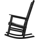 VEVOR Chaise à bascule, lot de 2, chaise berçante d'extérieur HIPS, charge 181,44 kg, fauteuil de relaxation à dossier haut avec accoudoirs lisses, pour jardin, balcon, porche, terrasse, patio, noir - image 10